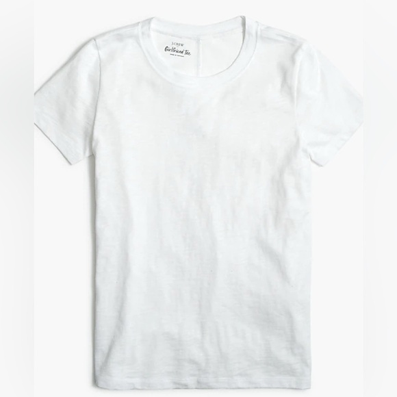J Crew Factory Girlfriend crewneck tee in White size XXS NWT AJ089 - Picture 4 of 11